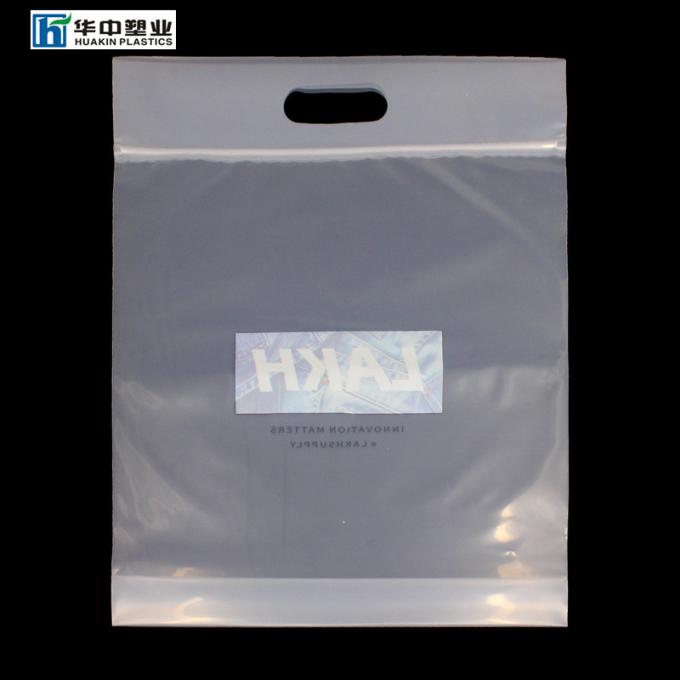 2mil thickness poly clear die cut tote reclosable ziplock bags for