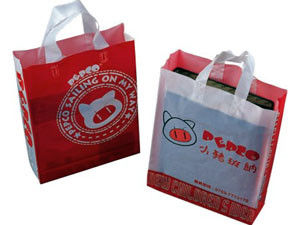 LDPE soft loop handle shopping bag