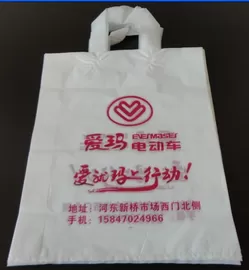 LDPE soft loop handle shopping bag