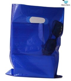 Pink Purple Thick Glossy plastic Retail Merchandise Gift  Shopping  Bags with Die Cut Handles