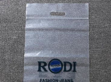 clear plastic die cut handle tote printed logo  zplock bags reclosable bags  for garments  gift cosmetic packing