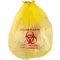 high quality heavy duty yellow  polyethylene  clinical waste bags with biohazard symbol printing