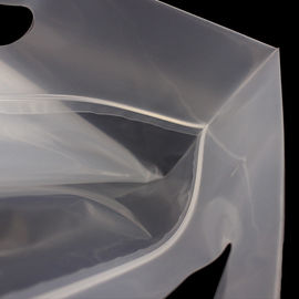 2mil thickness poly clear die cut  tote reclosable ziplock bags for merchandise packing