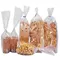 Transparent Clear plastic gusseted 4'' bottom Bread Loaf Bakery Packing Bags with twist ties